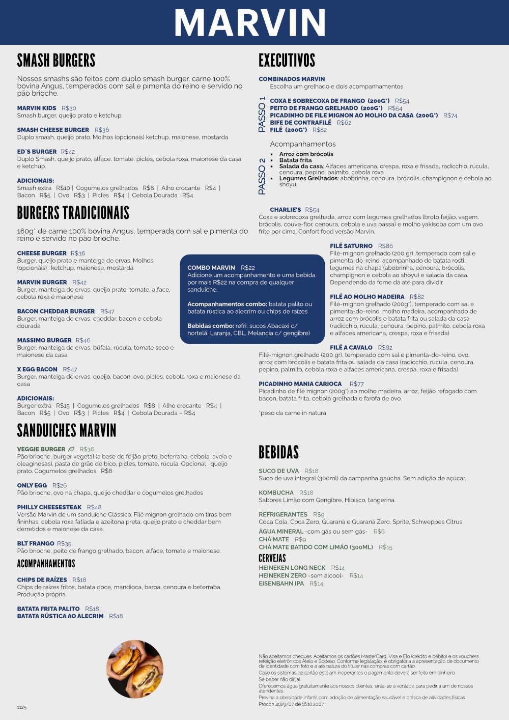 Cardápio do Brasília Shopping.